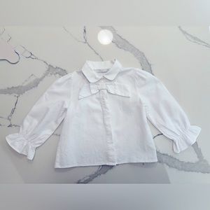Patachou Girls white cotton blouse